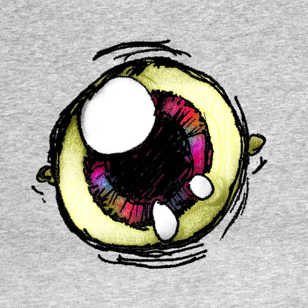 Colorful creepy eye by onibug